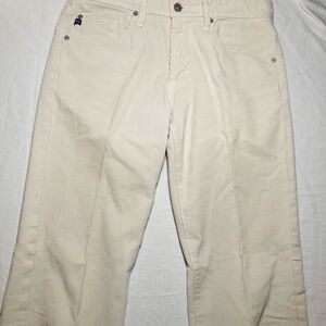 Ag Adriano Goldschmidt The Matchbox creamy ivory corduroy slim straight cut jean